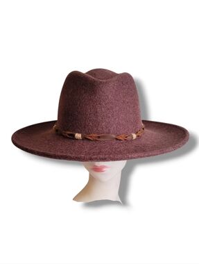 Anna & Ava Wool Wide Brim Fedora Hat